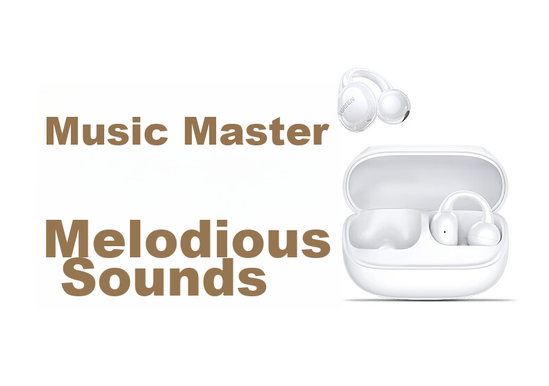 UGREEN Bluetooth Earphones H6 Magic Semi-In-Ear Adaptive Noise Cancelling Smart Touch Screen Wireless Sports Running Gaming Earbuds Compatible with Apple Huawei Xiaomi Gift 16