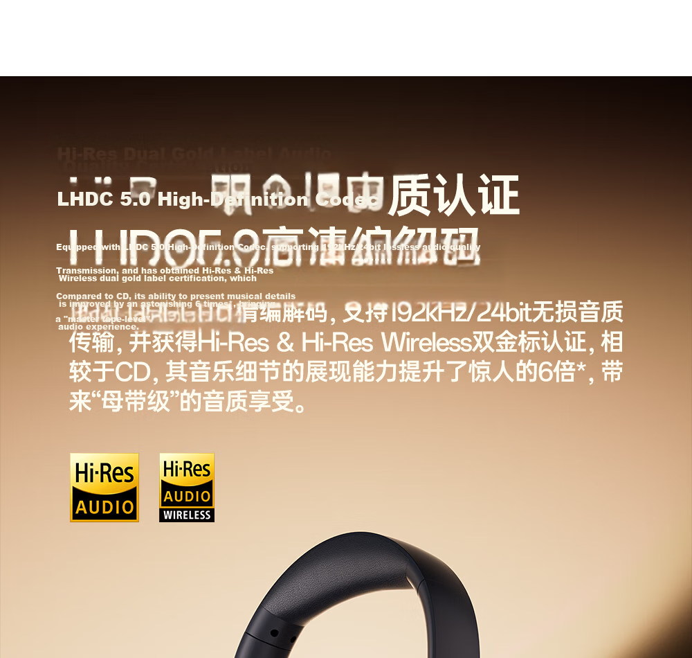 EDIFIER Evo Space Over-Ear Active Noise Cancelling Bluetooth Headphones Spatial Sound Dual Gold Certification 93-Hour Battery Life -45dB Noise Cancellation Mother-of-Pearl White 13