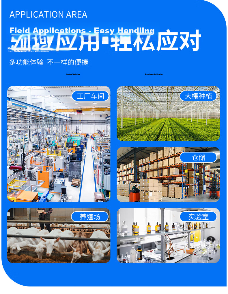 Rongce Industrial Grade LX912 Temperature and Humidity Meter for Warehouse Workshop Indoor Home Use High Precision Large Screen Built-in Probe 11