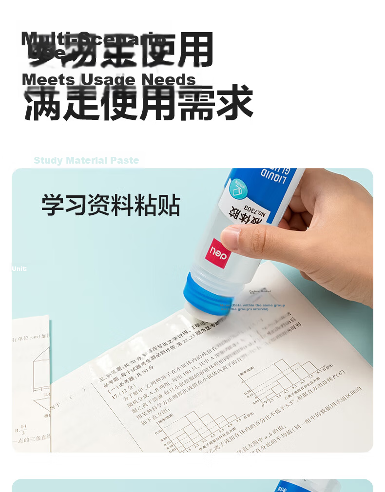 Deli 125ml High Transparency Glue, Washable High-Adhesive Liquid Glue, Handcraft DIY Student Stationery, Back-To Essential Learning Supplies, 4-Pack Office Supplies, 33097 10