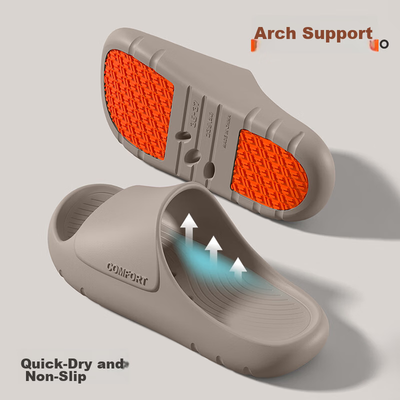 Gojaman Men's EVA Slippers Non-Slip Bathroom Indoor Outdoor Couple Thick Sole Silent Anti-Odor Cool Slippers 7