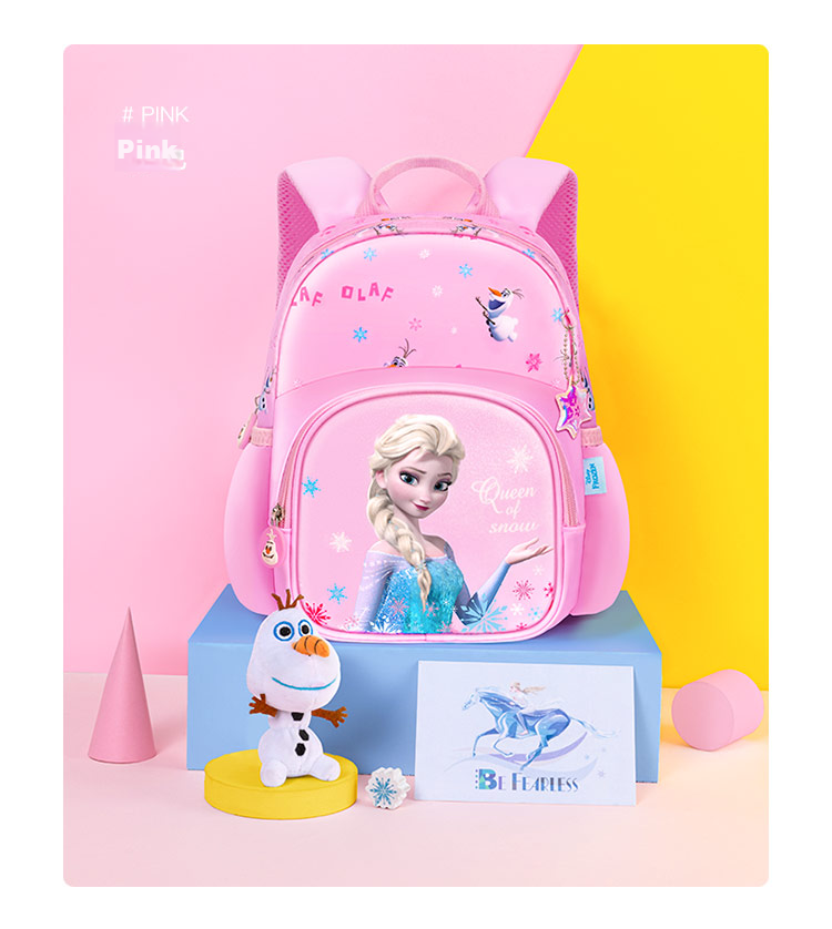 Disney Children's Backpack for Kindergarten Ages 3-6, Junior And Senior Classes, Ultra-Light Cute Girl's Small Backpack, Elsa Princess Blue 15