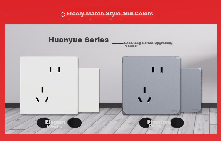 Schneider Single-Port Category 6 Computer Socket, 86-Type Network Cable Information Socket Panel, Huan Yue Series, Charming Gray Color 2