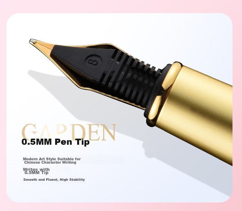 MONTAGUT [Mid-Autumn Festival Gift] Fountain Pen, High-End Birthday Gift for Women, Exquisite Companion Gift, Extra-Fine Nib, Ink Gift Box Set, 901A Pink Rose Series, 0.38mm 7