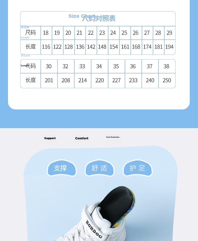 FOOTOPPO Children's Flat Foot Insoles XO Leg Bowlegged Flatfoot Arch Support Pads 15