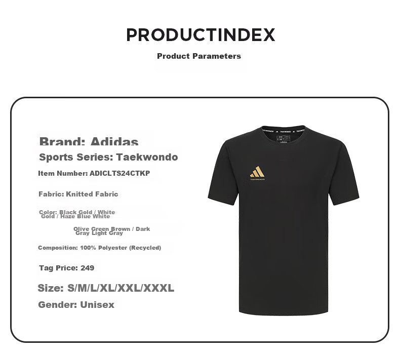 Adidas Men's Summer Sports Quick-Dry Breathable Lightweight Round Neck T-Shirt [Quick-Dry] Dark Gray L 3
