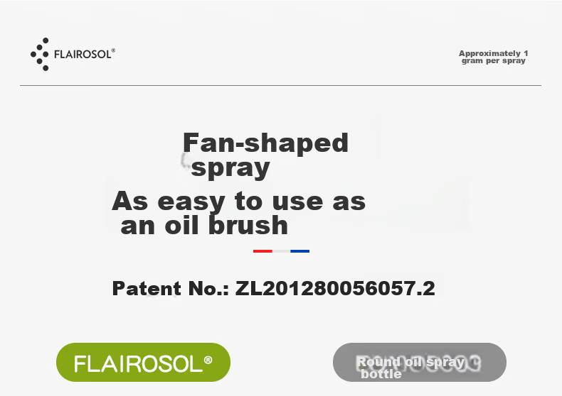FLAIROSOL Spray Bottle, Dutch Patent Atomizing Oil Sprayer, Air Fryer Household Kitchen Oil Control Spray Bottle, Olive Oil Bottle 6