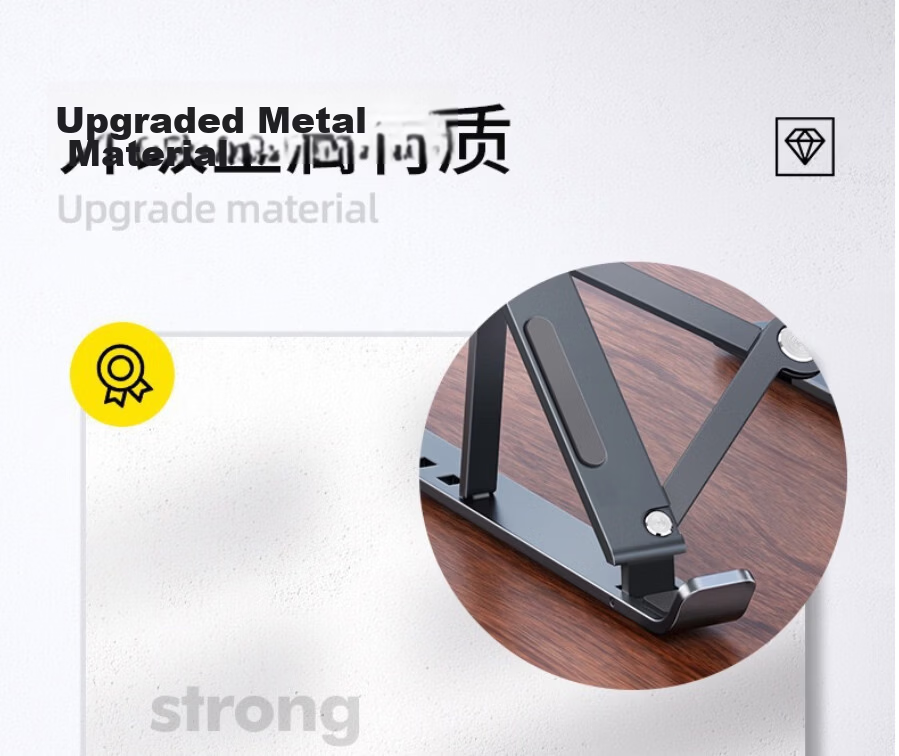 Meijia Life Portable Metal Foldable Laptop Stand Notebook Holder Cooling Rack 4