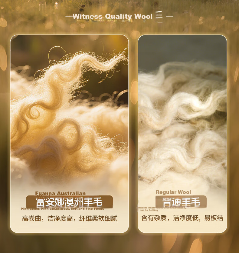 FUANNA Class A Australian Imported 51% Wool Comforter, All-Season Single Dormitory Duvet Insert, Approximately 4.8 Jin, 152*210cm 4