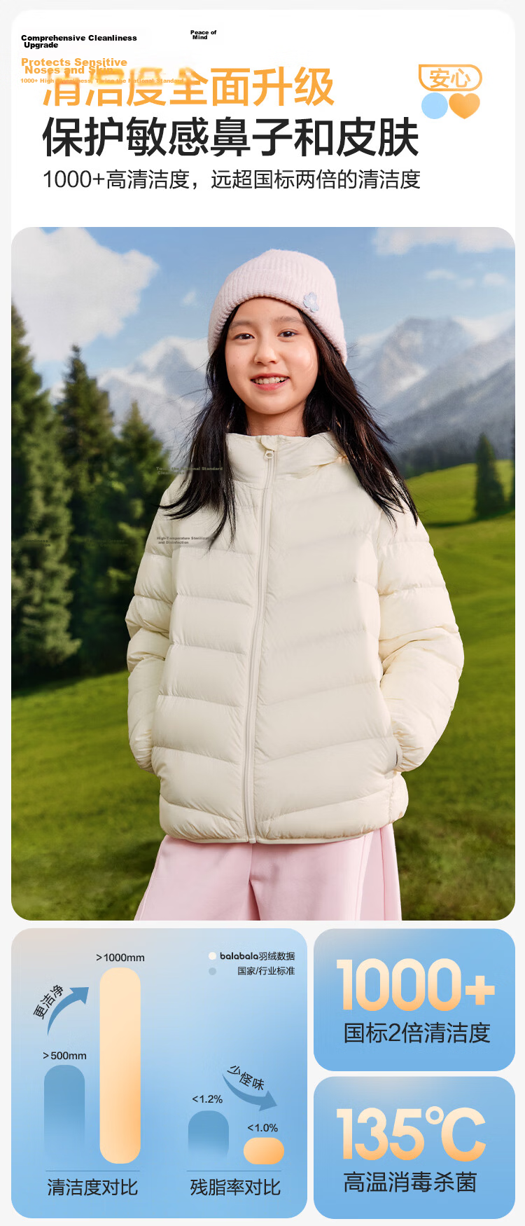 BALABALA [BalaOne] Children's Lightweight down Jacket, Boys And Girls Winter Coat 2026 Triple Protection Outerwear 7