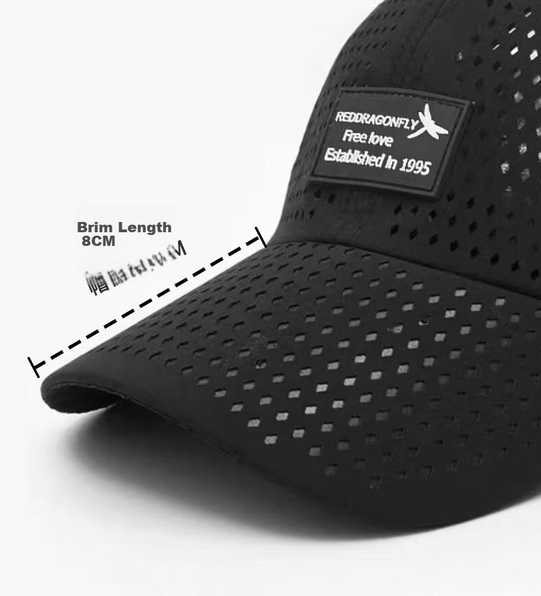 RED DRAGONFLY Hat for Men, Summer Sun Protection Quick-Dry Baseball Cap, Outdoor Fishing Sun Hat, Soft Top Mesh Sun Visor Cap for Wome 9