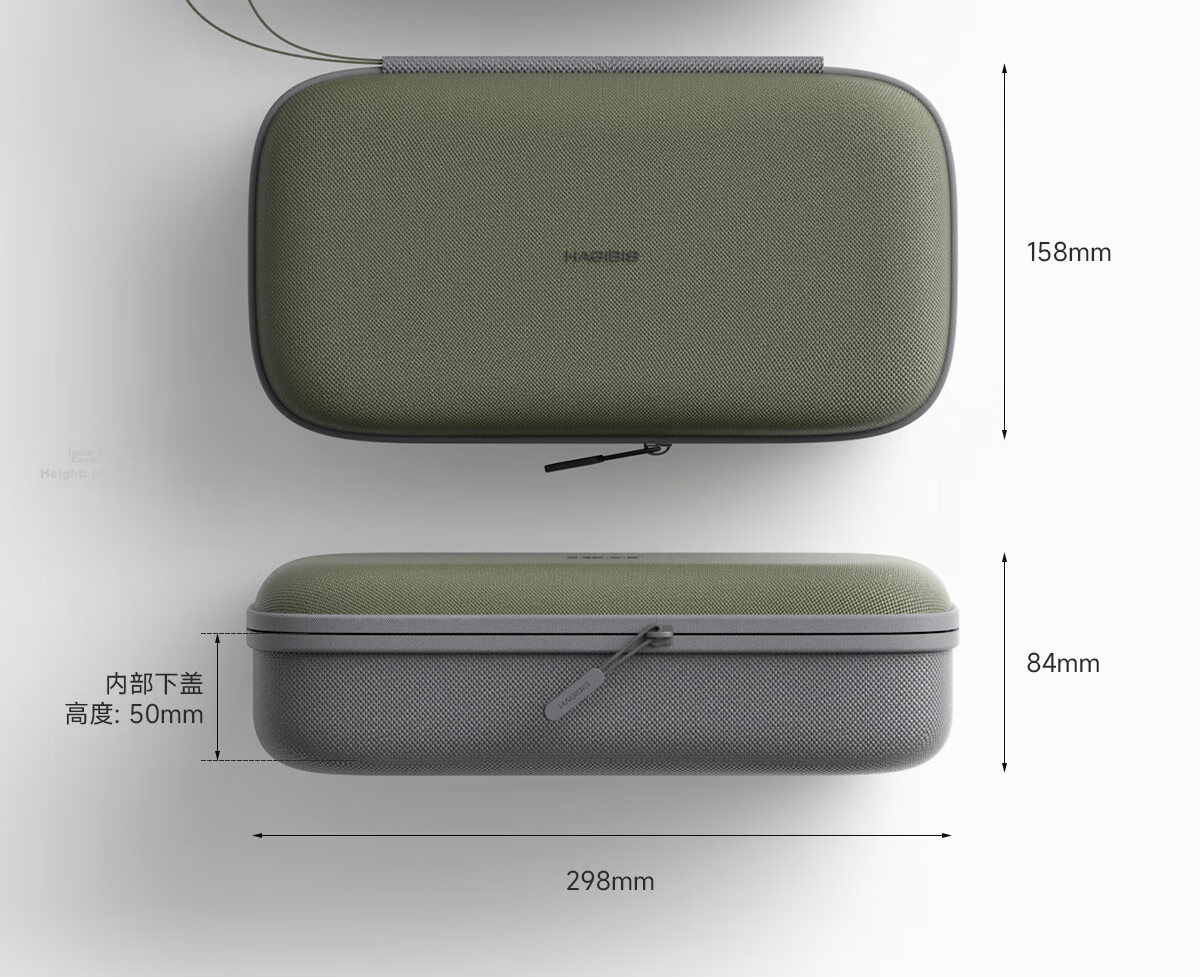 Haibeisi Storage Bag for Macmini M4/M4 Pro Mini PC Protective Case Portable Hard Shell Keyboard Mouse Power Bank Digital Shockproof Cover 30
