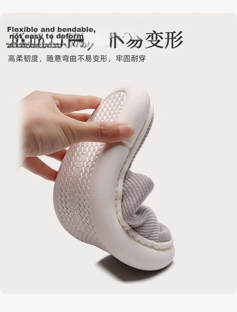 GUOLUOFEI Linen Slippers for Men And Women, All-Season Couple Indoor Non-Slip Cotton Linen Floor Sandals, Navy Blue, Size 42/43 7
