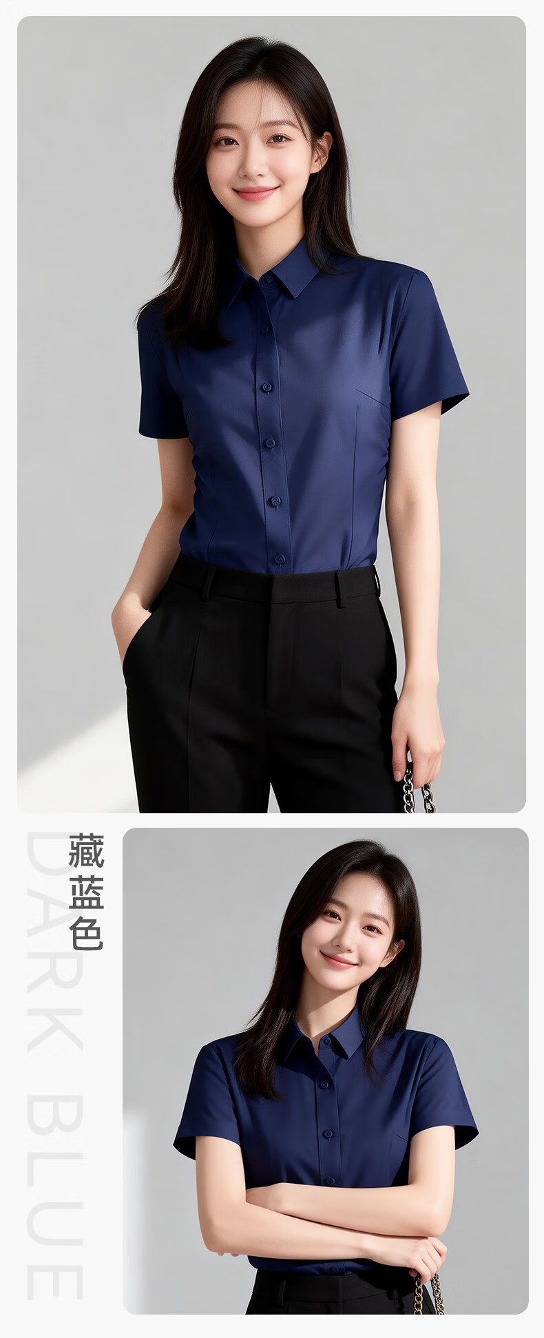Yulixi Bamboo Fiber Short Sleeve White Shirt Women Summer Stretch Slim Fit Luxury Professional Formal Versatile Blouse 14