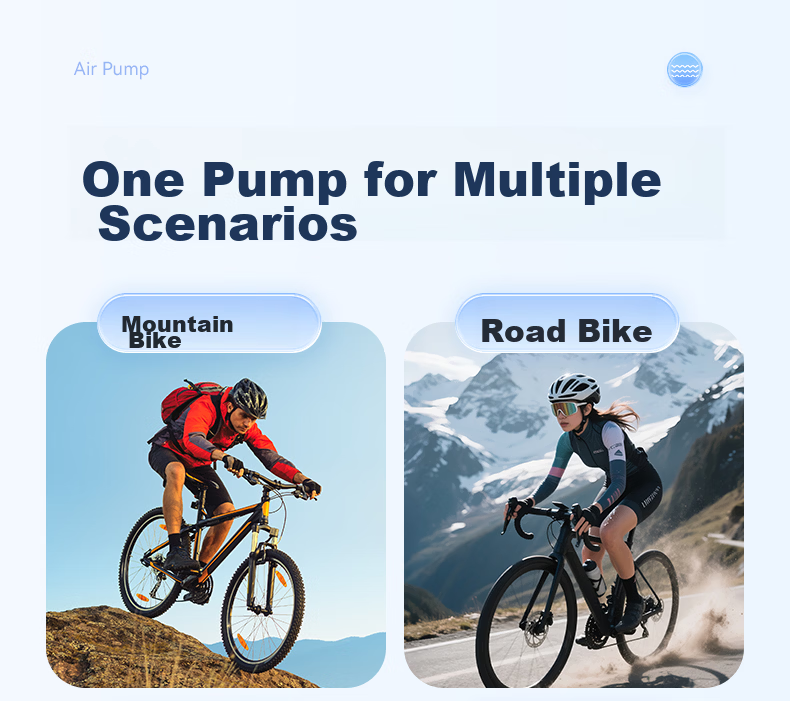 Zhiguozhe Bicycle Air Pump Portable High-Pressure Road Bike Inflator Electric Vehicle Wireless Pump 24