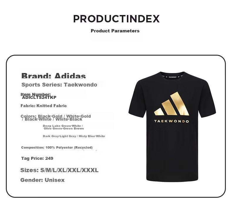 Adidas Unisex Couple Quick-Dry T-Shirt Summer Breathable Lightweight Casual Short Sleeve Black/White (Quick-Dry) M 10