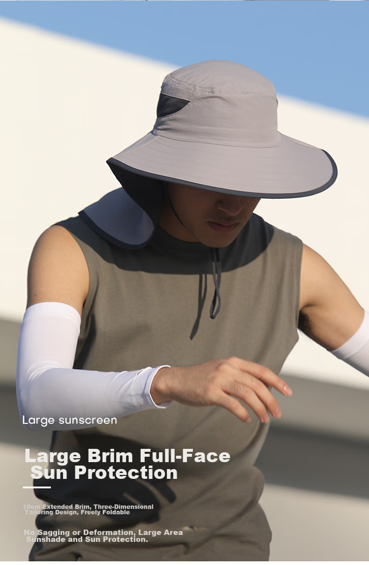 SupFire Outdoor Sunshade Hat Summer Sun Protection Hat with Detachable Face Mask for Men and Women Cycling Fishing 08 16