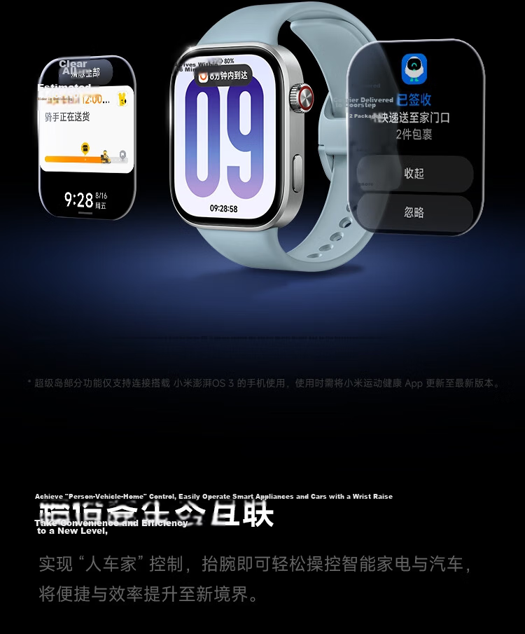 Xiaomi (MI) REDMI Watch 6 Moonlight Silver National Subsidy Surge OS 3 Heart Rate and Blood Oxygen Monitoring Bluetooth Calling Redmi Watch 6 Smartwatch Xiaomi Car 20