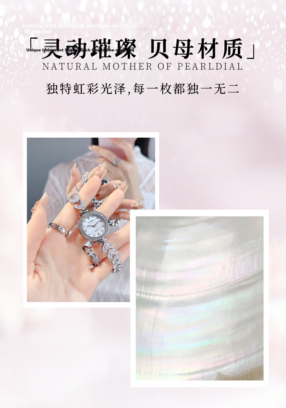 X-GEAR Dreamy Heart Watch for Women, Small Dial Quartz Watch with Diamond Bracelet, Sweet Girl Birthday Gift for Girls 6