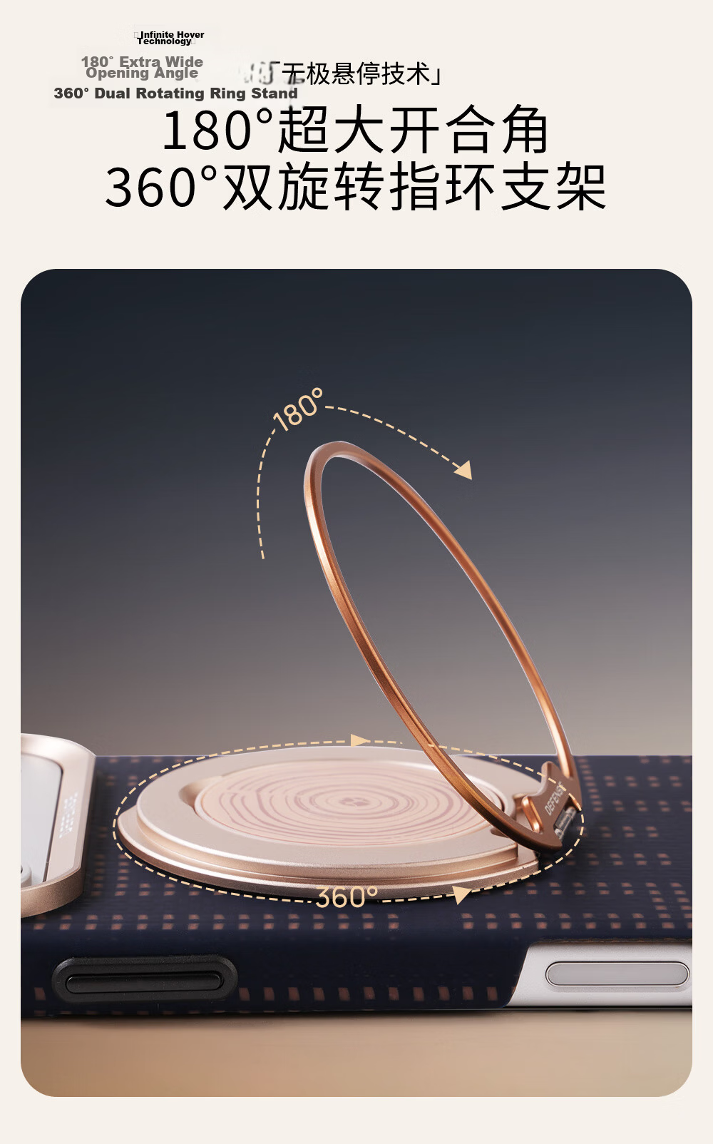 DEFENSE Magnetic Phone Holder for Apple, Huawei, Xiaomi, Universal Magnetic Ring Stand, Rotating, Extendable, Foldable, Multifunctional Car And Bedside Phone Stand, Classic Model 7