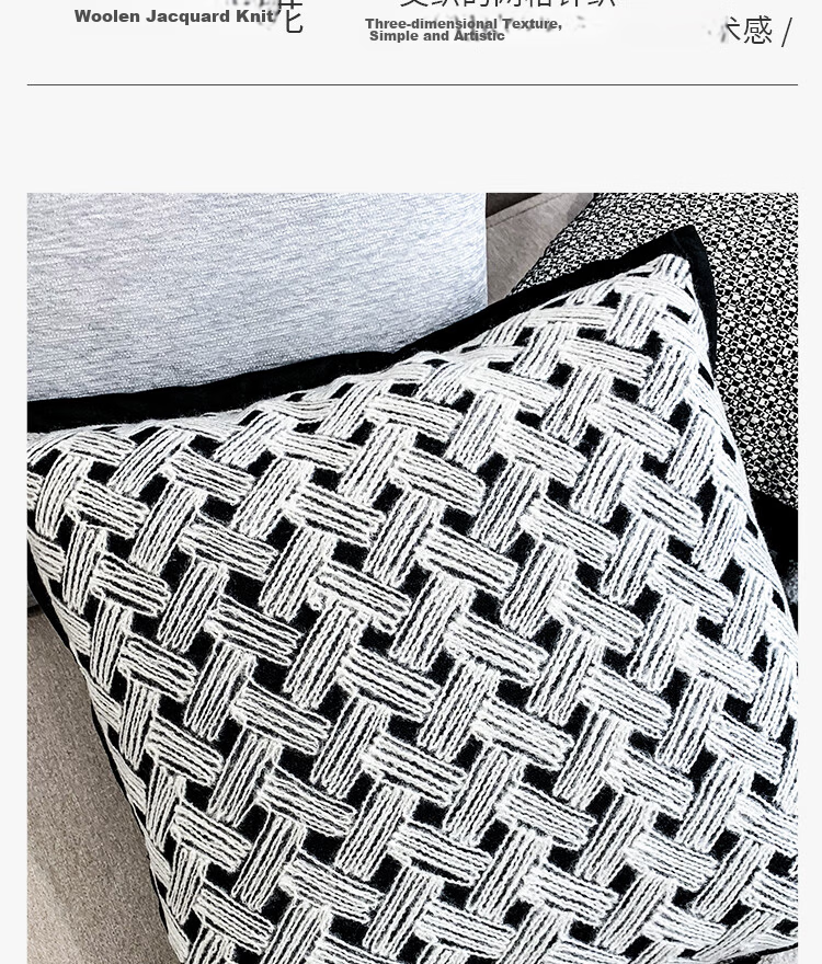 Fanyejia Cream-Colored Sofa Cushion Cover, Living Room Decorative Pillowcase, Bedside Backrest Cover, Plush Pillowcase for Bed 5