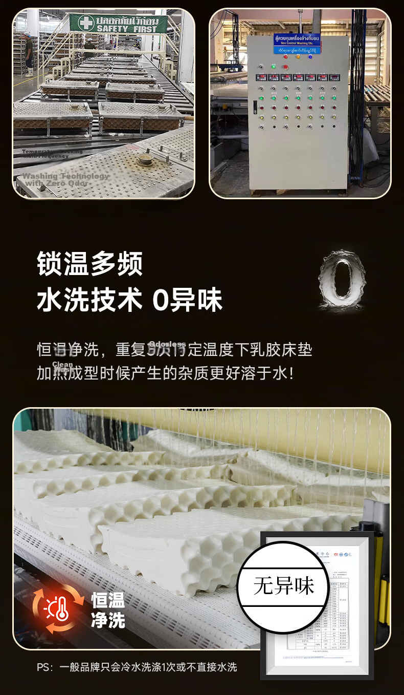 Latex Systems Thai Original Imported Latex Pillow Core 94% Content Adult Sleep Cervical Pillow Wave Breathable Rubber Pillow 9