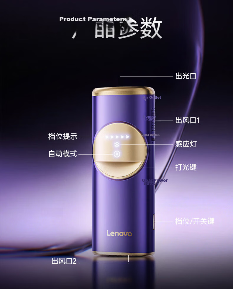 Lenovo Ice Point Sapphire Painless Laser Hair Removal Device High Energy Epilator for Men and Women Full Body Hair Removal Medical Grade Gift for Friends, Lovers, and Wives 16