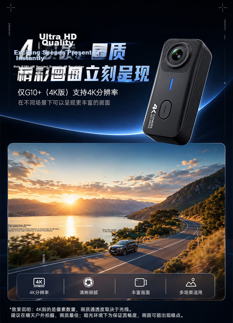 ShanGou G11 Thumb Sports Camera Motorcycle DVR Portable Magnetic Chest Neck Hanging Outdoor Fishing Cycling Vlog Camera Gift Set + 128GB Memory Card 5