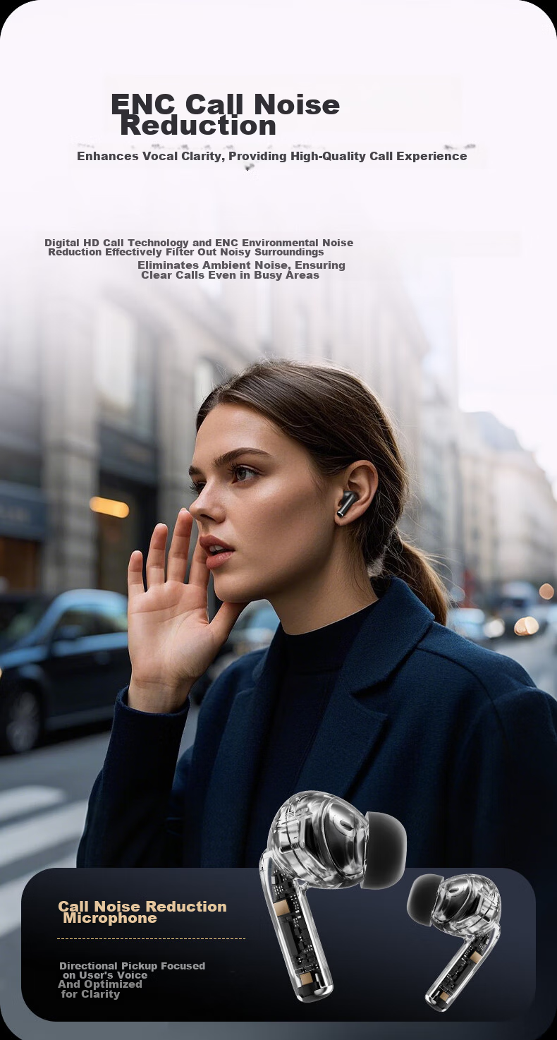 Aigo [Battery Display Bluetooth 6.0] Semi-In Ear Bluetooth Headphones for Sports, Gaming, Running, Hiking with Ultra-Long Battery Life And HIFI Sound Quality, Compatible with Apple, Xiaomi TQ15 Black 6