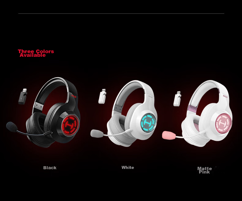 EDIFIER HECATE G2 Wireless Edition, 2.4G Wired Bluetooth Quad-Mode Headphones, Gaming Computer Wireless Dedicated Triangular FPS PUBG Valorant, White 32