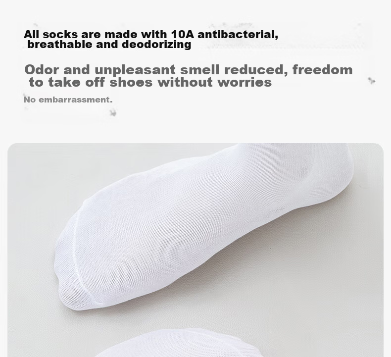 Briars Disposable Socks for Men [Pure Cotton 10A Antibacterial] Summer Short Socks, Odor-Resistant, Large Size Mesh Socks, Mixed Colors, 5 Pairs Pack 6