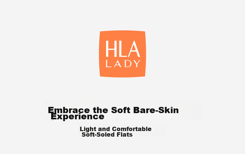 HLA French Style Flat Shoes for Women Bow Fairy Shoes Comfortable Commuter Shoes HDADXW1DEN025 Nude 39 1