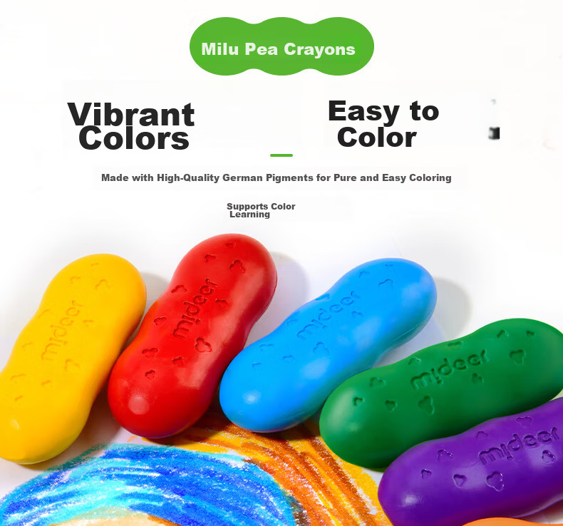 MiDeer Art Drawing Oil Pastels, Clean Hands, Children's Student Pencils, Colorful Sticks, Smooth Quick-Drying, Replaceable Refill, Crayons, Colorful Bucket, 24 Colors, Children's Art Education Tools 6