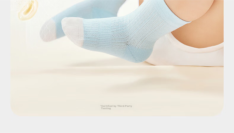 Babycare Kids Socks Boys Cotton Socks Girls Banana Socks Spring Summer Antibacterial Breathable Sea Salt Peach L 11