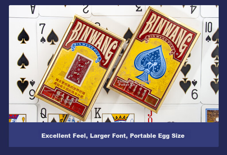 Binwang Guandan Special Playing Cards, Imported Black Core Paper, Durable Premium Playing Cards for Table Games, 10 Decks in Red, 2032 9