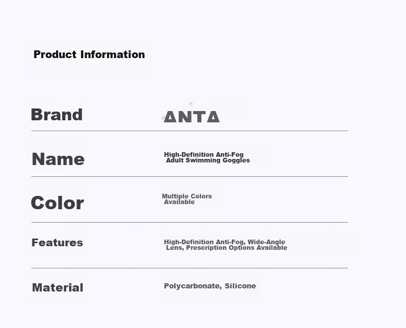 ANTA Swimming Goggles with Prescription Lenses, Waterproof Anti-Fog High-Definition Professional Swim Glasses And Cap Set for Men And Wome 11