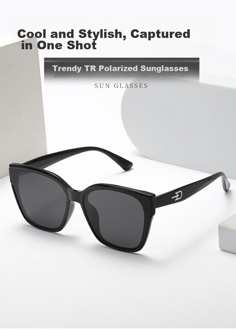 Angelamiao Unisex Square Large Frame Fashionable Classic Sunglasses for Driving, Sun Protection And UV Protection Glasses 1