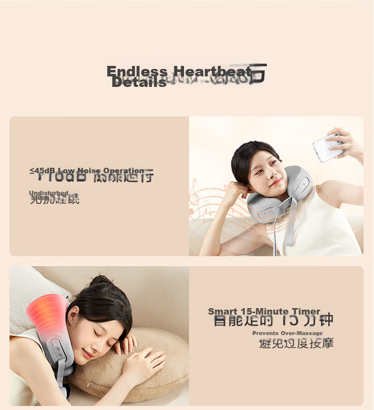 JD Original [Mid-Autumn Festival Gift] Neck Massager K7, Pulse Red Light Heat Therapy for Shoulders And Neck, Pocket-Size Neck Massager, Cervical Spine Massager, Neck Protector, Birthday Gift 15