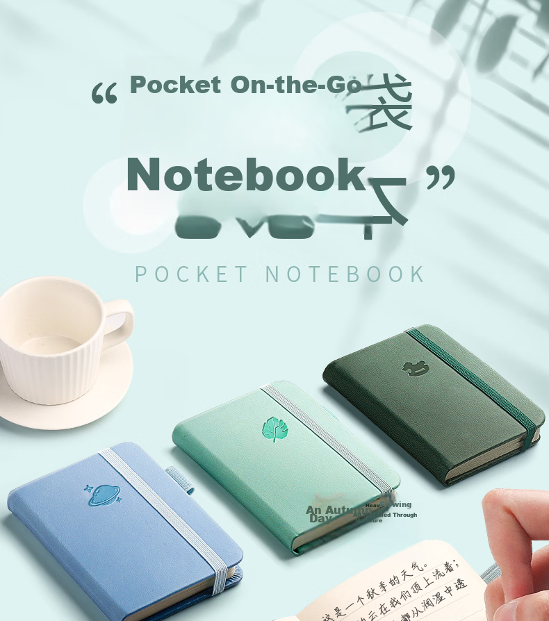 A7/100 Sheets Pocket Notebook Set of 3 Mini Portable Memo Notebooks Small Meeting Record Diary Planner Vocabulary Note Stationery 1