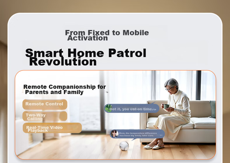 FAMUE Magic S1 Whole-House Mobile Surveillance Camera Remote Control Home Security AI Companion Robot Conversational AI for Elderly and Children 3