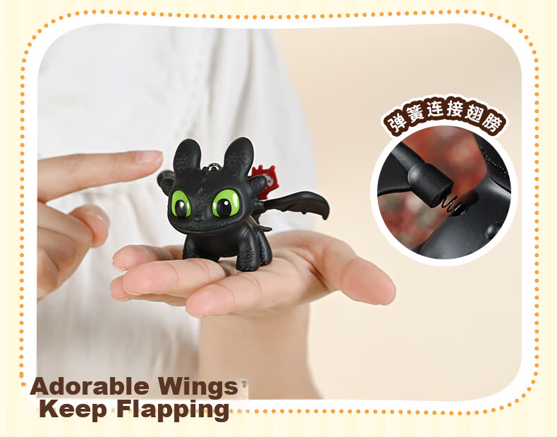 POTDEMIEL JD Best Seller How to Train Your Dragon Toothless Night Fury Glowing Wings Action Figure Backpack Pendant 4
