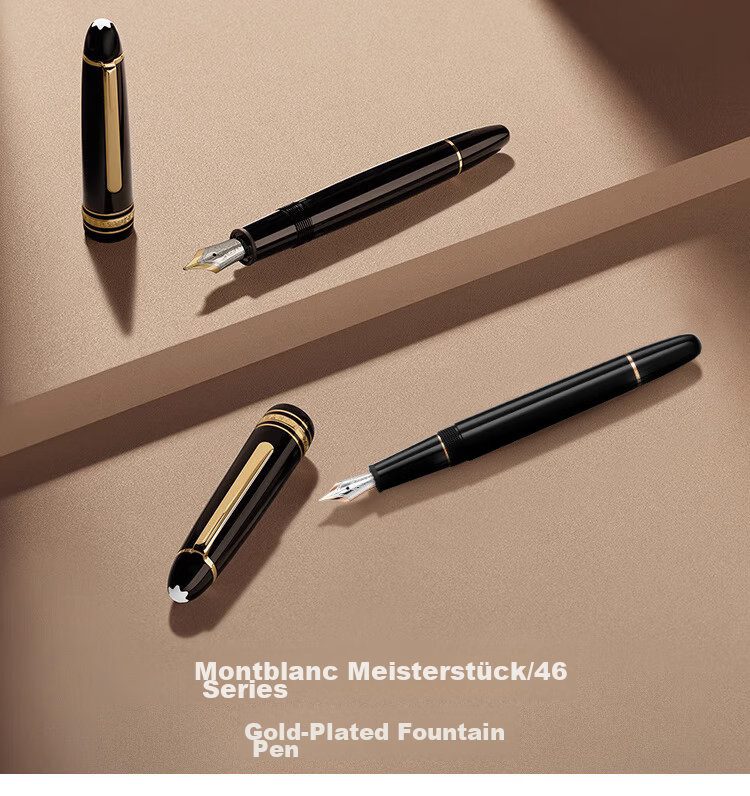 MONTBLANC Meisterstück 146 Platinum-Plated Fountain Pen F Nib 2850/132442 [Gift] 1