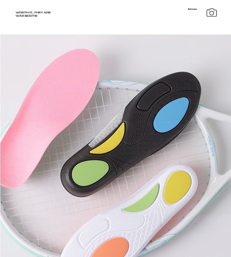 FOOTOPPO Sports Insoles for Men, Ultra-Soft Shock-Absorbing Insoles with Squishy Feel for Military Training, Basketball Shoes, Running Shoes for Men And Wome 24