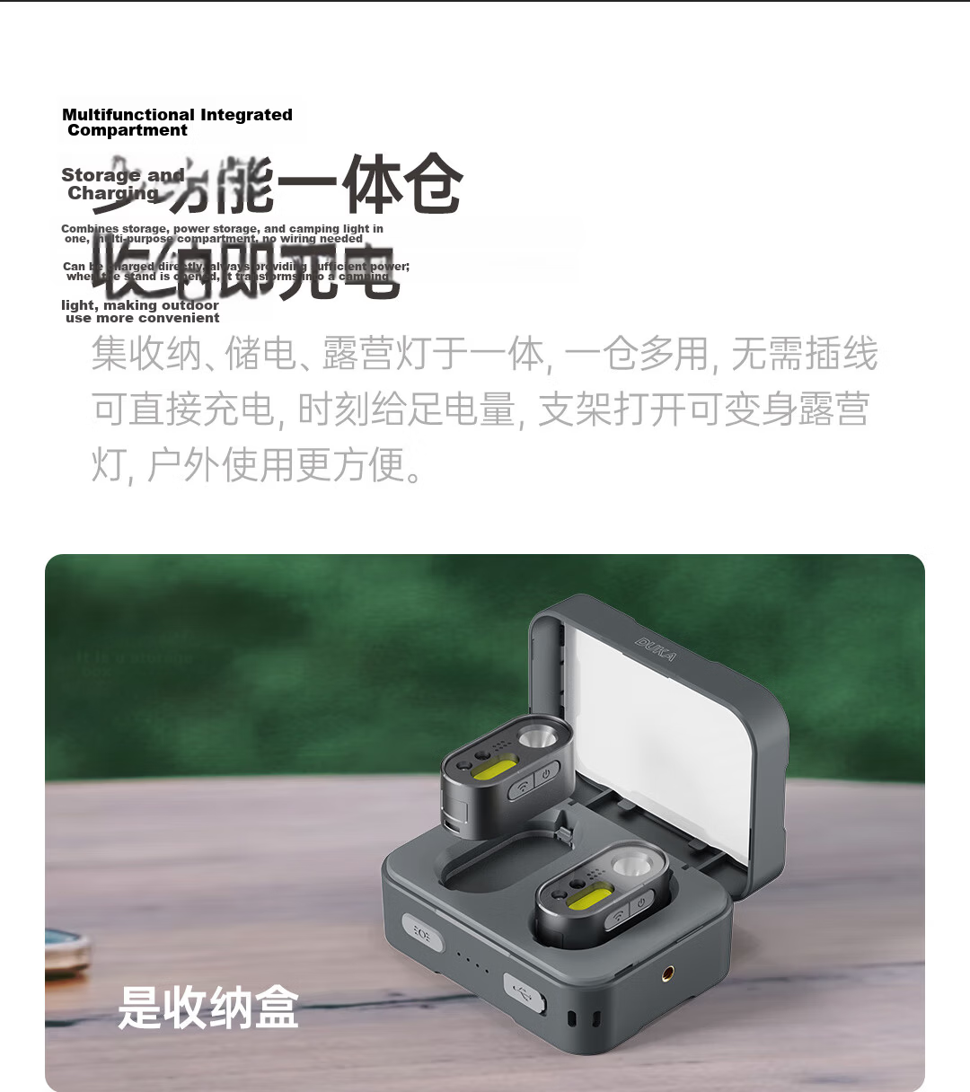 DUKA Multifunctional Headlamp High Brightness Rechargeable Outdoor Night Fishing Mining Head-Worn Light MH1 Dual Lamp Rechargeable Set 5