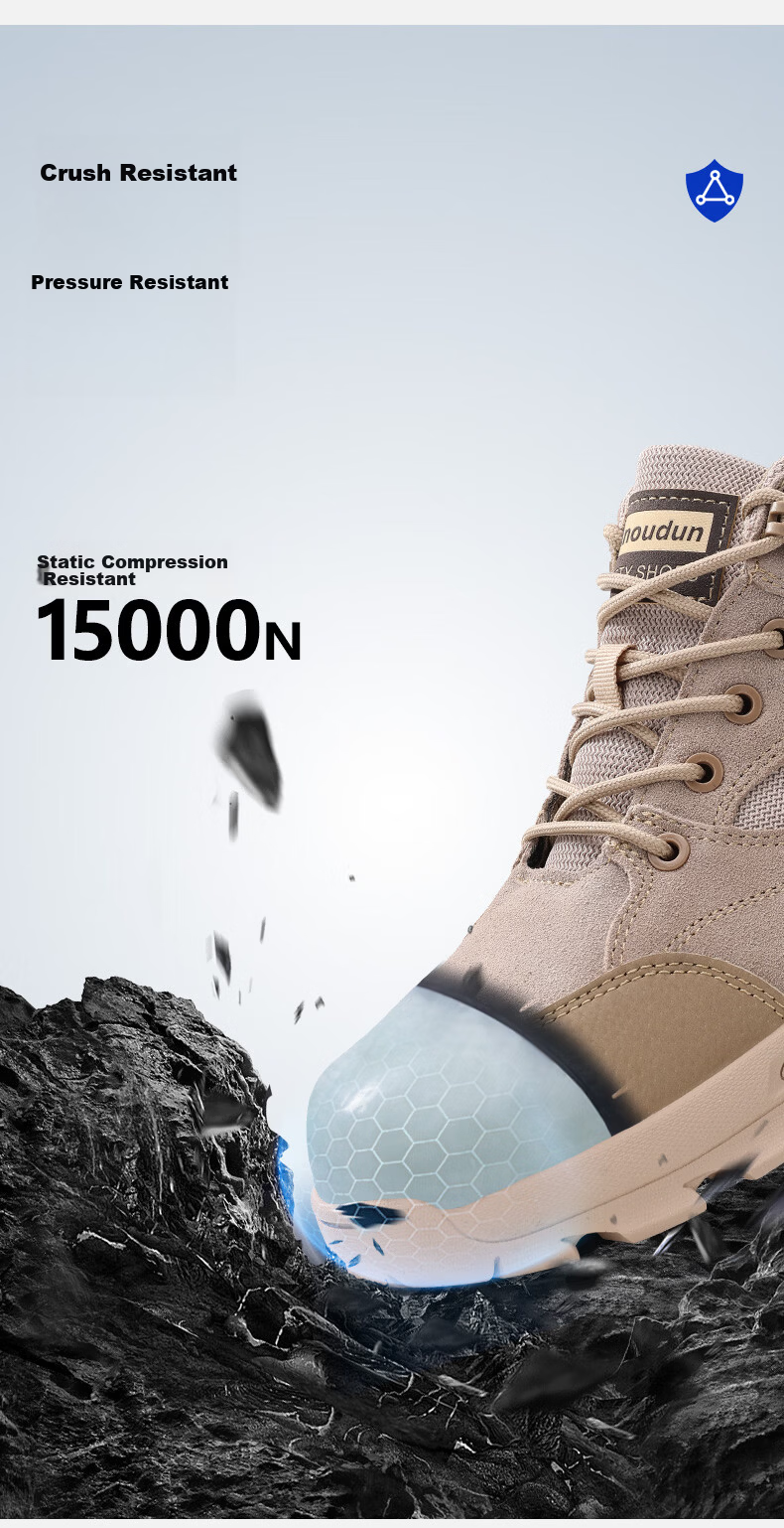 BlueOwl Shield Men's Insulated 10KV Electrician Fiberglass Anti-Smash Toe Anti-Puncture Safety Work Shoes DL1122KB Size 42 6
