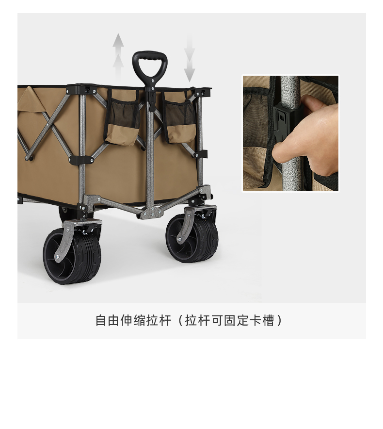 Beihuan BAVAY Camping Stroller for Kids, Pet Cart, Grocery Shopping Trolley, Dog Carrier, Reclining S02 Brow 15