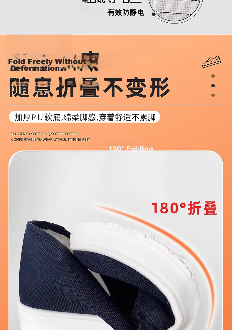 Mulang Anti-Static Mid-Top Shoes Thickened Soft Sole for Food Factory Clean Room, Unisex Dustproof Non-Slip Breathable Work Shoes Blue PU Mid-Top Shoes Size 37 6