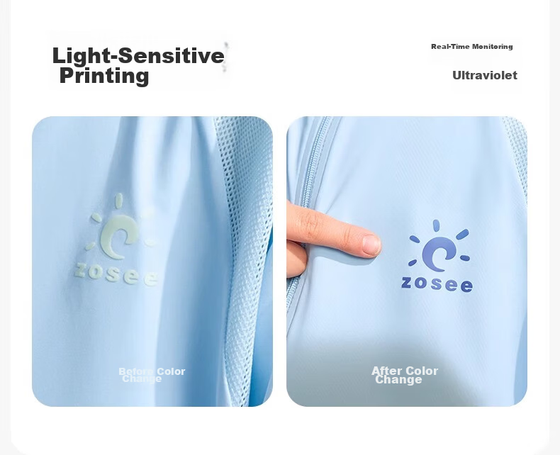 Zoxi Kids Sunscreen Jacket Boys Lightweight Quick-Dry Summer 2026 New Boys Cooling Skin Jacket Blue 120 14