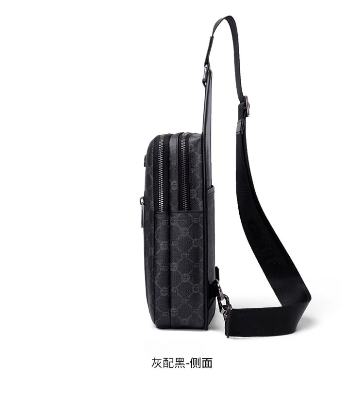 GOLF Men's Large Capacity Chest Bag Printed Crossbody Shoulder Bag Casual Business Small Backpack Phone Bag Trendy Sports Bag 19