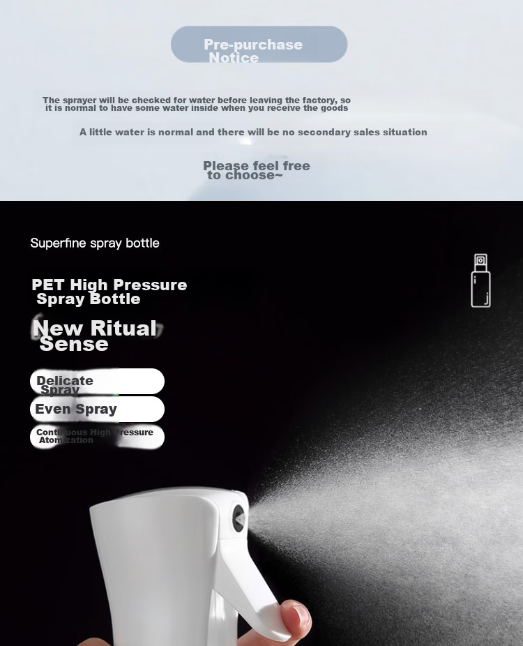 Cigeman High-Pressure Spray Bottle [200ml White Transparent], Fine Mist Spray Bottle for Makeup, Hydration, And Disinfectio 1
